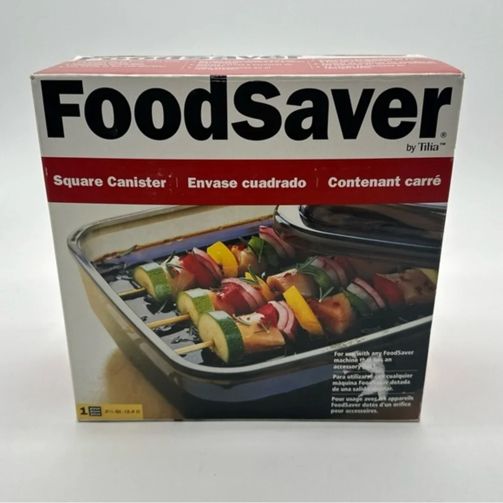New FoodSaver‎ Quick Marinator 2.25 Qt Square Vacuum Seal Marinating Canister